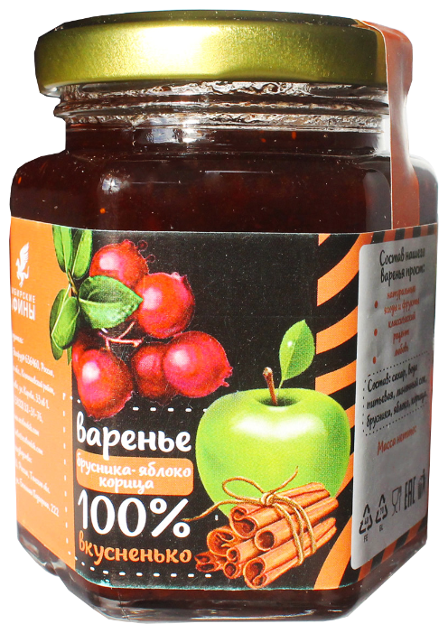 

Варенье Сибирские Афины из брусники, яблока и корицы, 230 гр