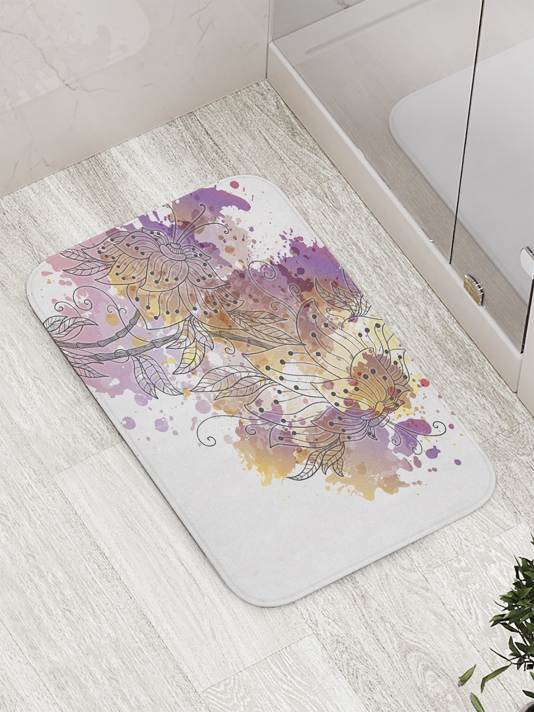

Коврик противоскользящий для ванной, сауны, бассейна, 77х52 см bath_59526 JoyArty