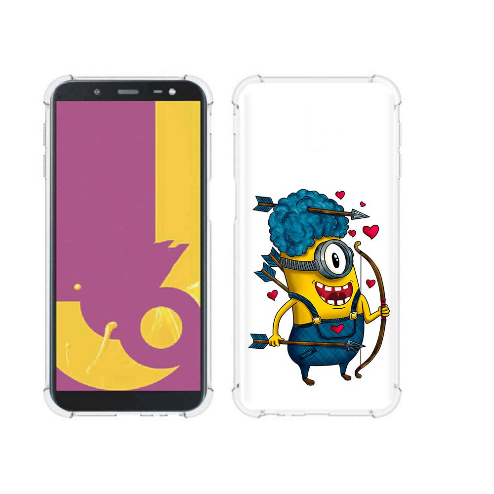 

Чехол MyPads Tocco для Samsung Galaxy J6+ (2018) Миньон купидон (PT119175.557.117), Прозрачный, Tocco