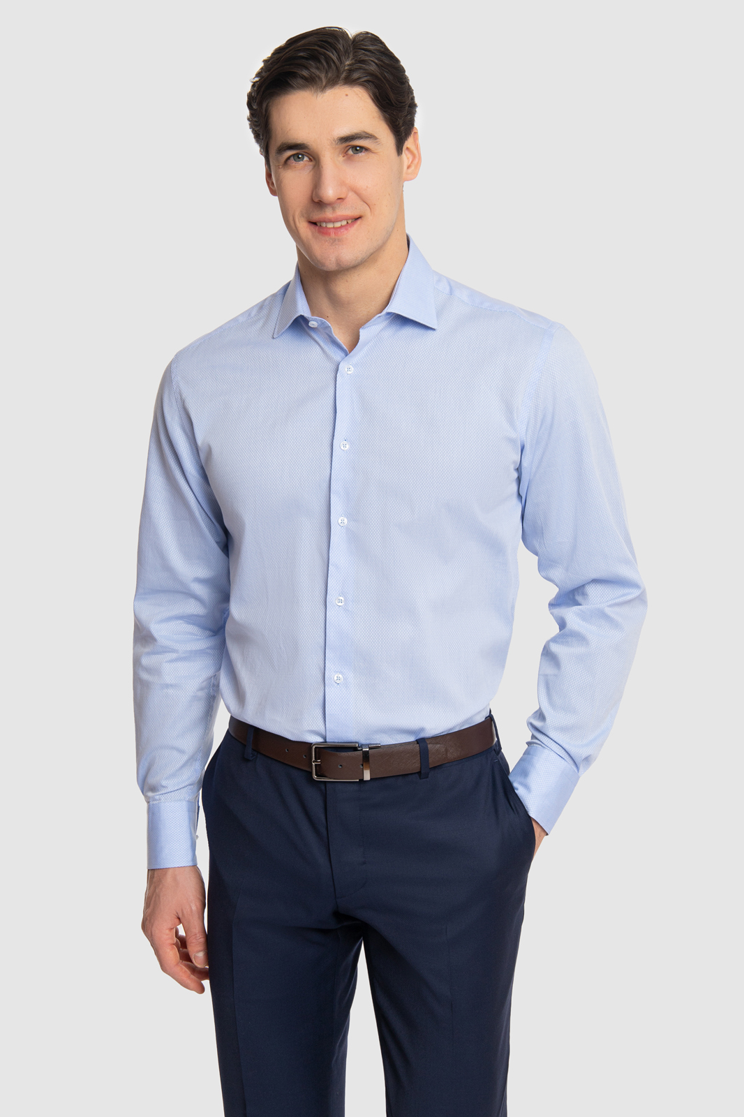 

Рубашка мужская Kanzler SBL15RLSN/02-1 голубая 47, Голубой, SBL15RLSN/02-1