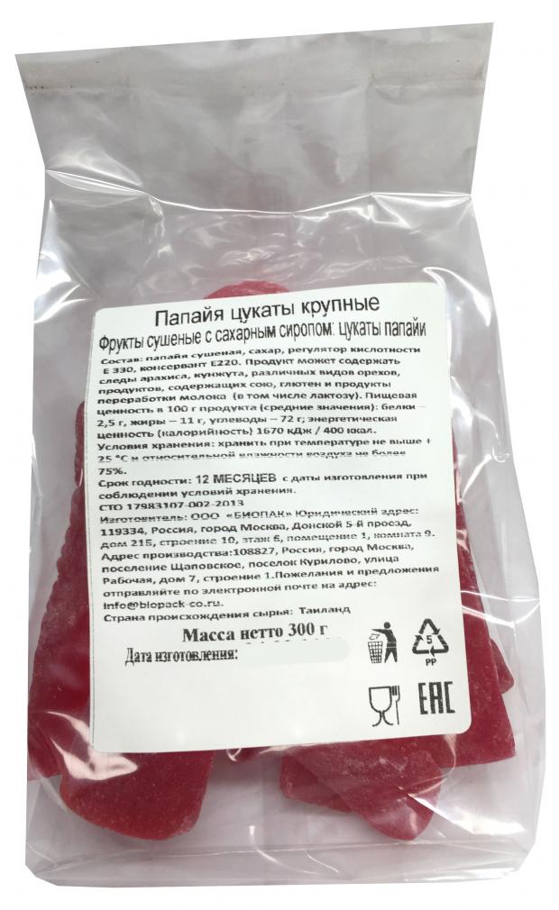 

Папайя Цукаты крупные, 300 г