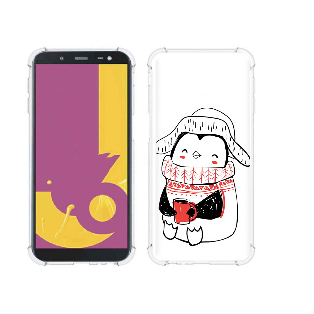 

Чехол MyPads Tocco для Samsung Galaxy J6+ (2018) Милый пингвин (PT119175.557.115), Прозрачный, Tocco