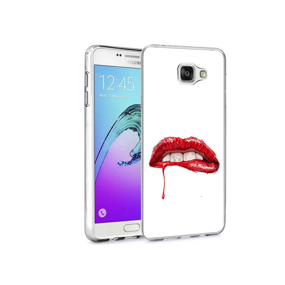 

Чехол MyPads Tocco для Samsung Galaxy A9 Pro яркие красные губы (PT52968.556.706), Прозрачный, Tocco