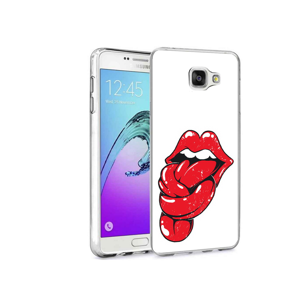 

Чехол MyPads Tocco для Samsung Galaxy A9 Pro яркие губы с языком (PT52968.556.705), Прозрачный, Tocco