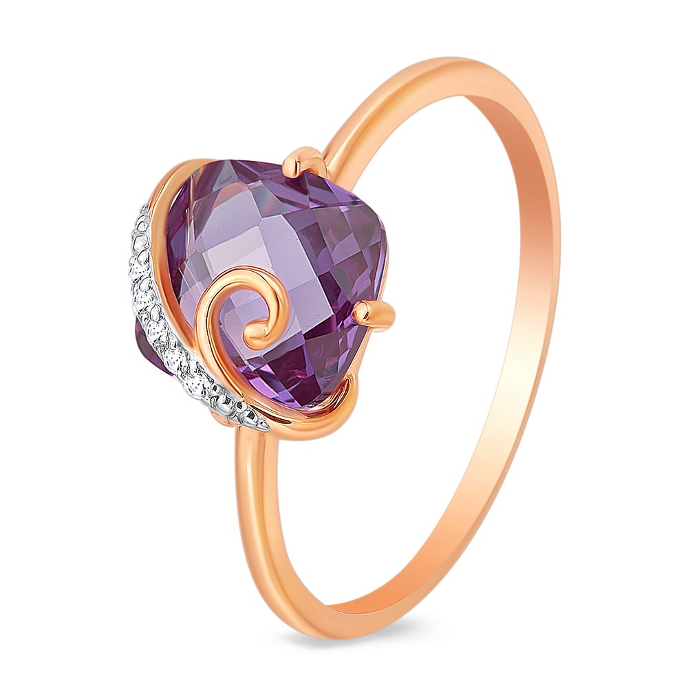 

Кольцо женское из красного золота с александритом, фианитом 585Gold 201011540, р, 201011540