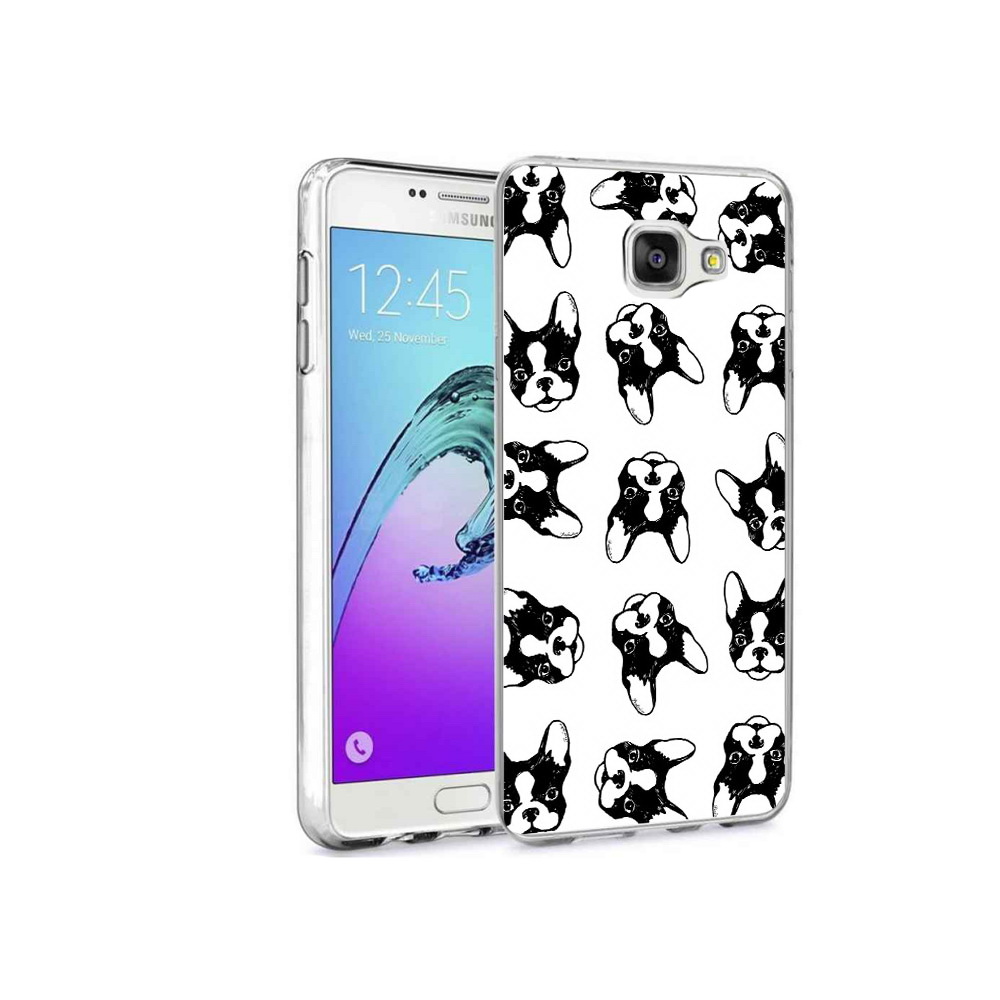 

Чехол MyPads Tocco для Samsung Galaxy A9 Pro черно белые собачки (PT52968.556.683), Прозрачный, Tocco