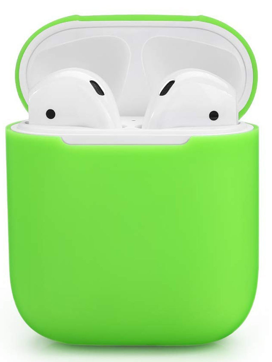 

Чехол силиконовый для Airpods 1/Airpods 2 case, зеленый