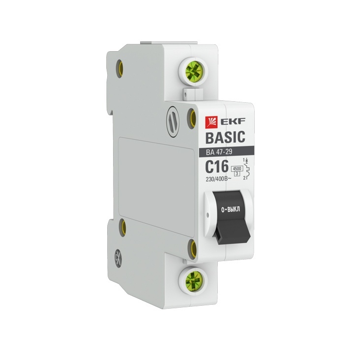 Автоматический выключатель EKF 1P 16 кА 230 В mcb4729-1-16C.10 10 шт модульная прихожая гарун комплектация 6