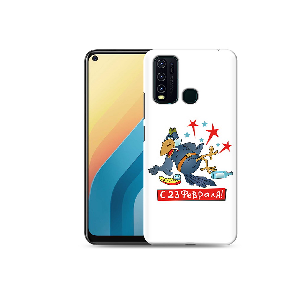

Чехол MyPads Tocco для Vivo Y30 23 февраля веселая птица (PT149334.437.9), Прозрачный, Tocco
