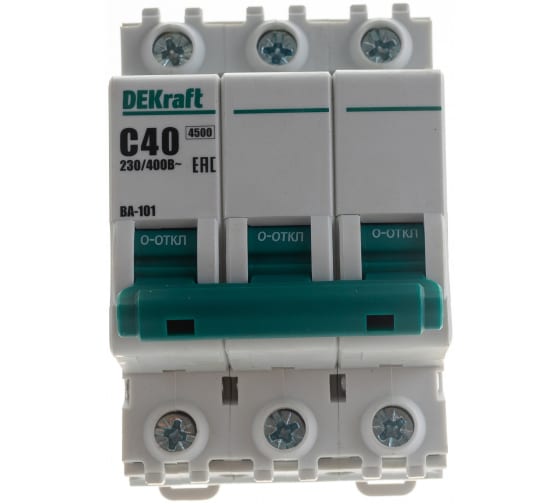Автоматический выключатель DEKraft 3P 40 кА 400 В 11082DEK.5 5 шт