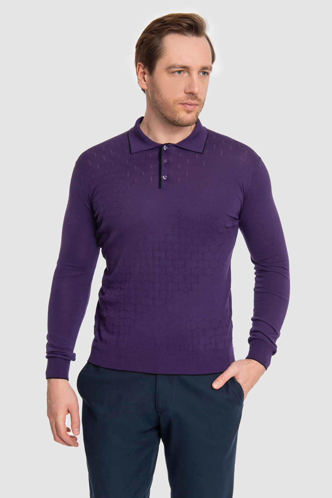 

Джемпер мужской Kanzler PBW11LS-T/19 фиолетовый M, PBW11LS-T/19