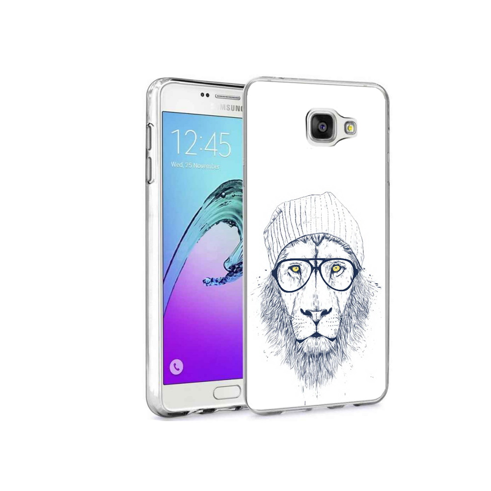 

Чехол MyPads Tocco для Samsung Galaxy A9 Pro хиппи лев (PT52968.556.663), Прозрачный, Tocco