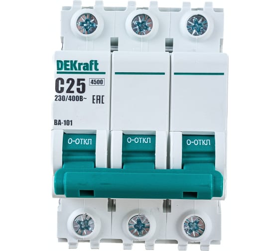 Автоматический выключатель DEKraft 3P 25 кА 400 В 11080DEK.5 5 шт