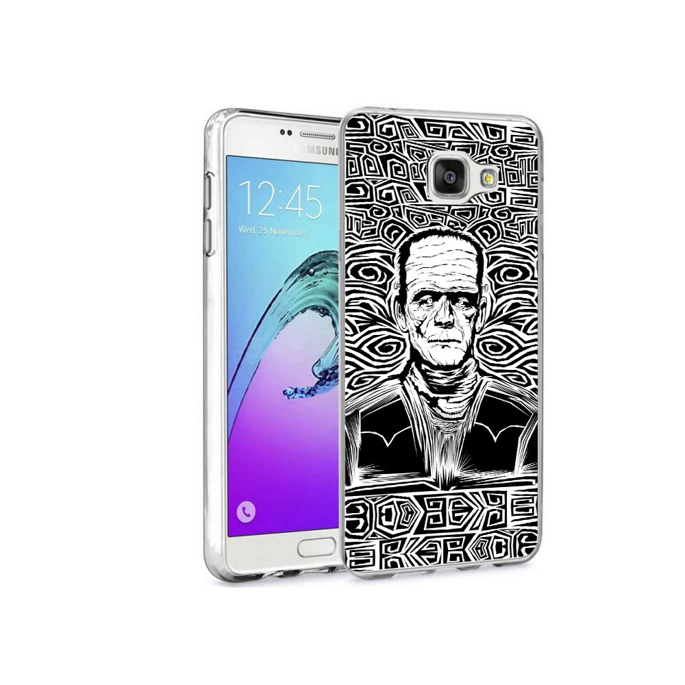 

Чехол MyPads Tocco для Samsung Galaxy A9 Pro франкенштейн черно белый (PT52968.556.661), Прозрачный, Tocco