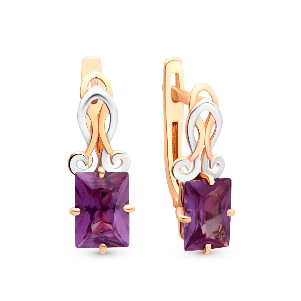 

Серьги из красного золота с александритом 585Gold 202006152, 202006152