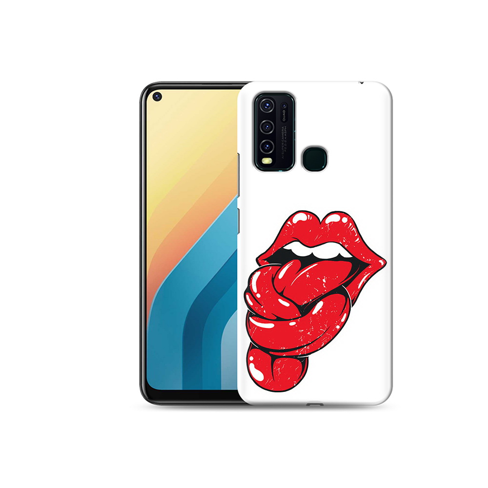 

Чехол MyPads Tocco для Vivo Y30 яркие губы с языком (PT149334.437.705), Прозрачный, Tocco