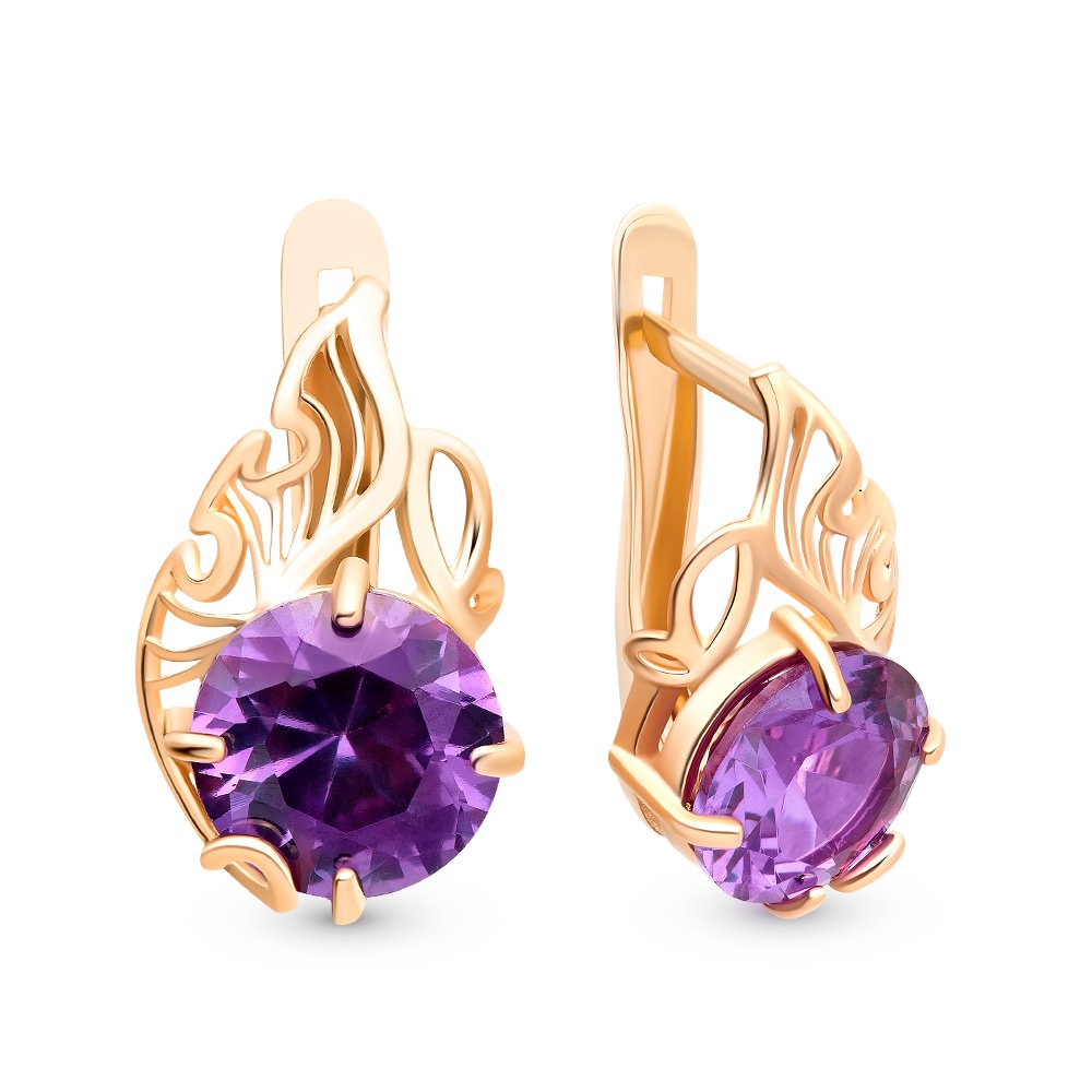 

Серьги из красного золота с александритом 585Gold 202006222, 202006222