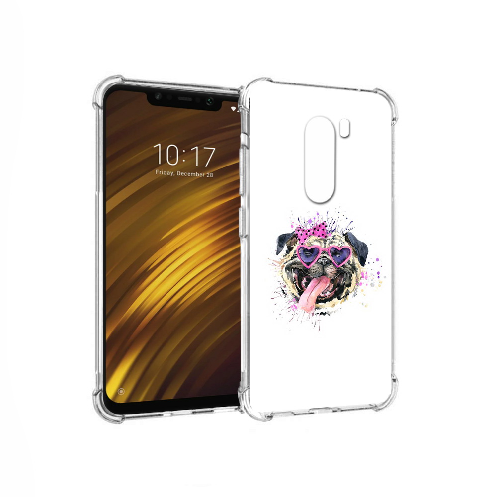 

Чехол MyPads Tocco для Xiaomi Pocophone F1 Веселая собака (PT116503.308.43), Прозрачный, Tocco