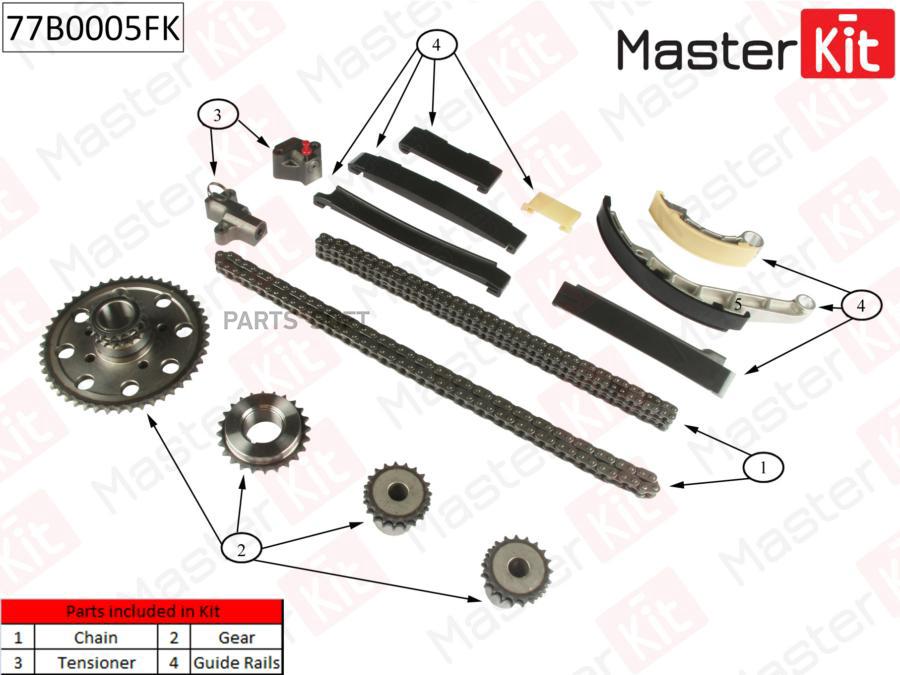 

77B0005FK_к-кт цепи ГРМ! Nissan Navara III 2.5DCi YD25DDTI 4WD 04>