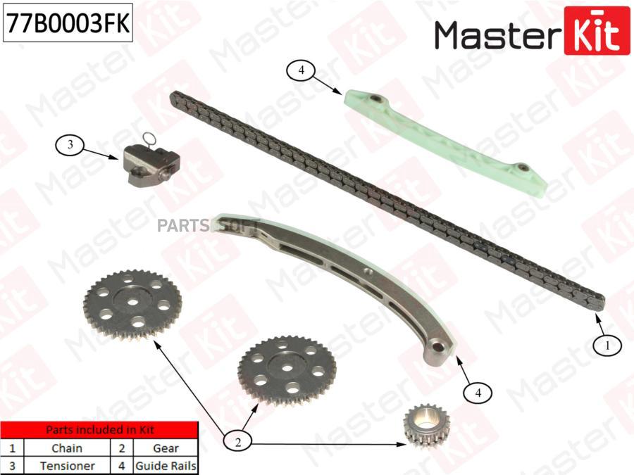 

77B0003FK_к-кт цепи ГРМ! Ford Focus II/C-Max 2.0i AODA/AODB 04>