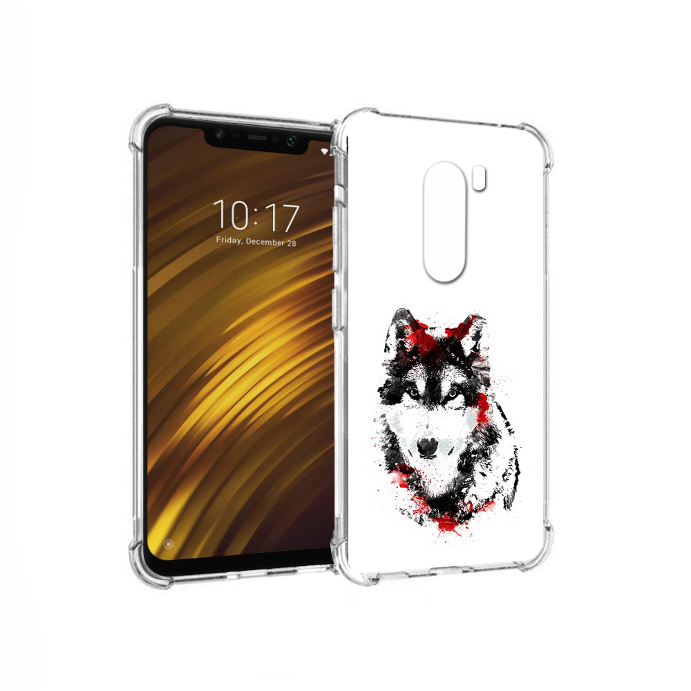 

Чехол MyPads Tocco для Xiaomi Pocophone F1 кровавый волк (PT116503.308.416), Прозрачный, Tocco