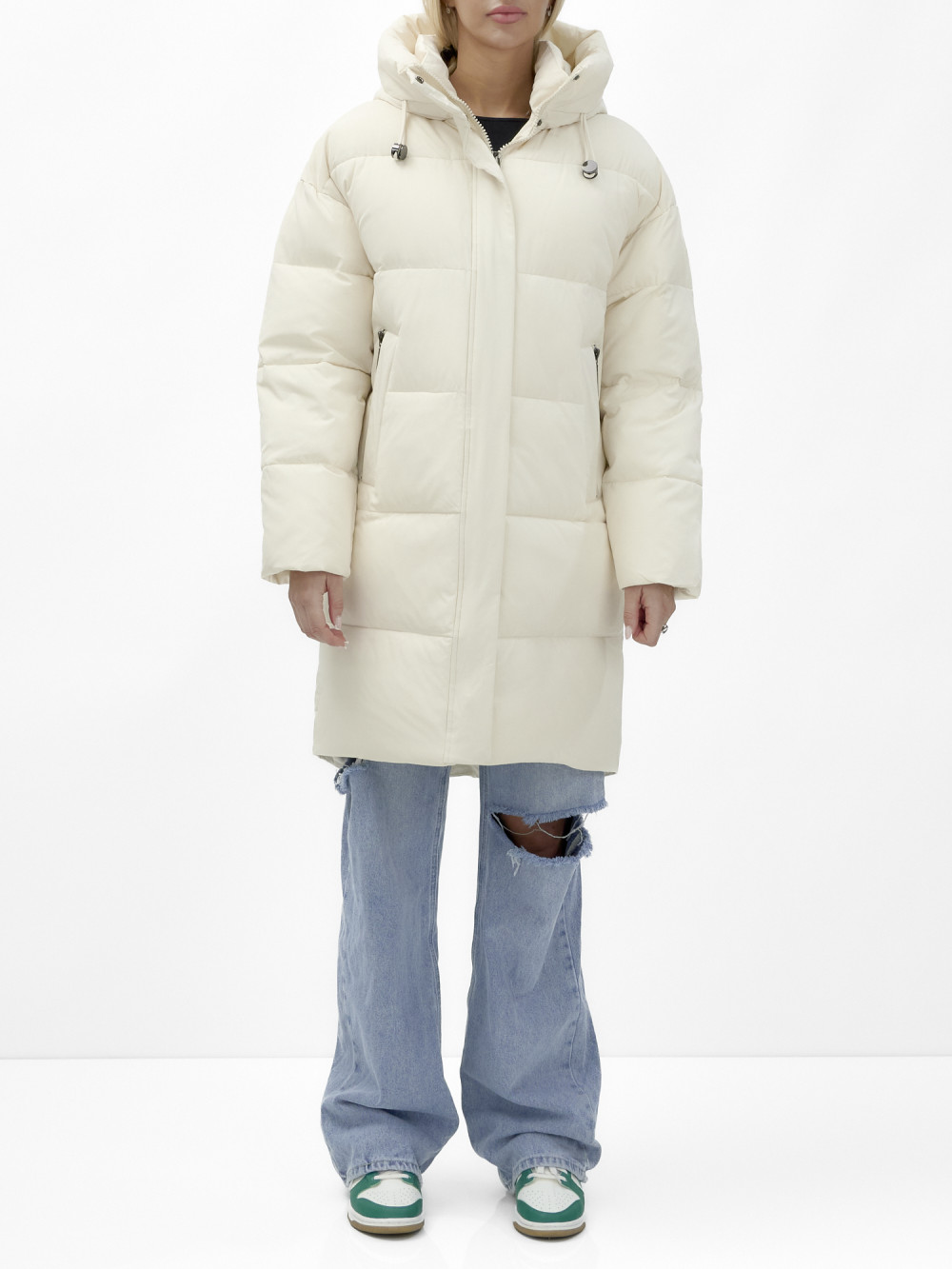

Пальто женское NoBrand AD9638 белое XXL, Белый, AD9638