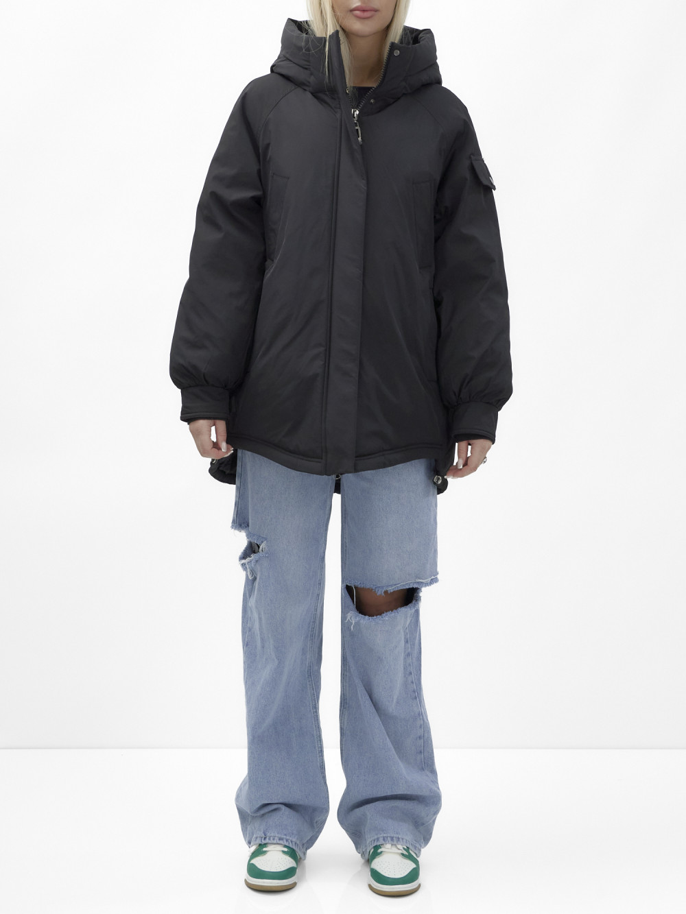 

Куртка женская NoBrand AD9630 черная XXL, Черный, AD9630