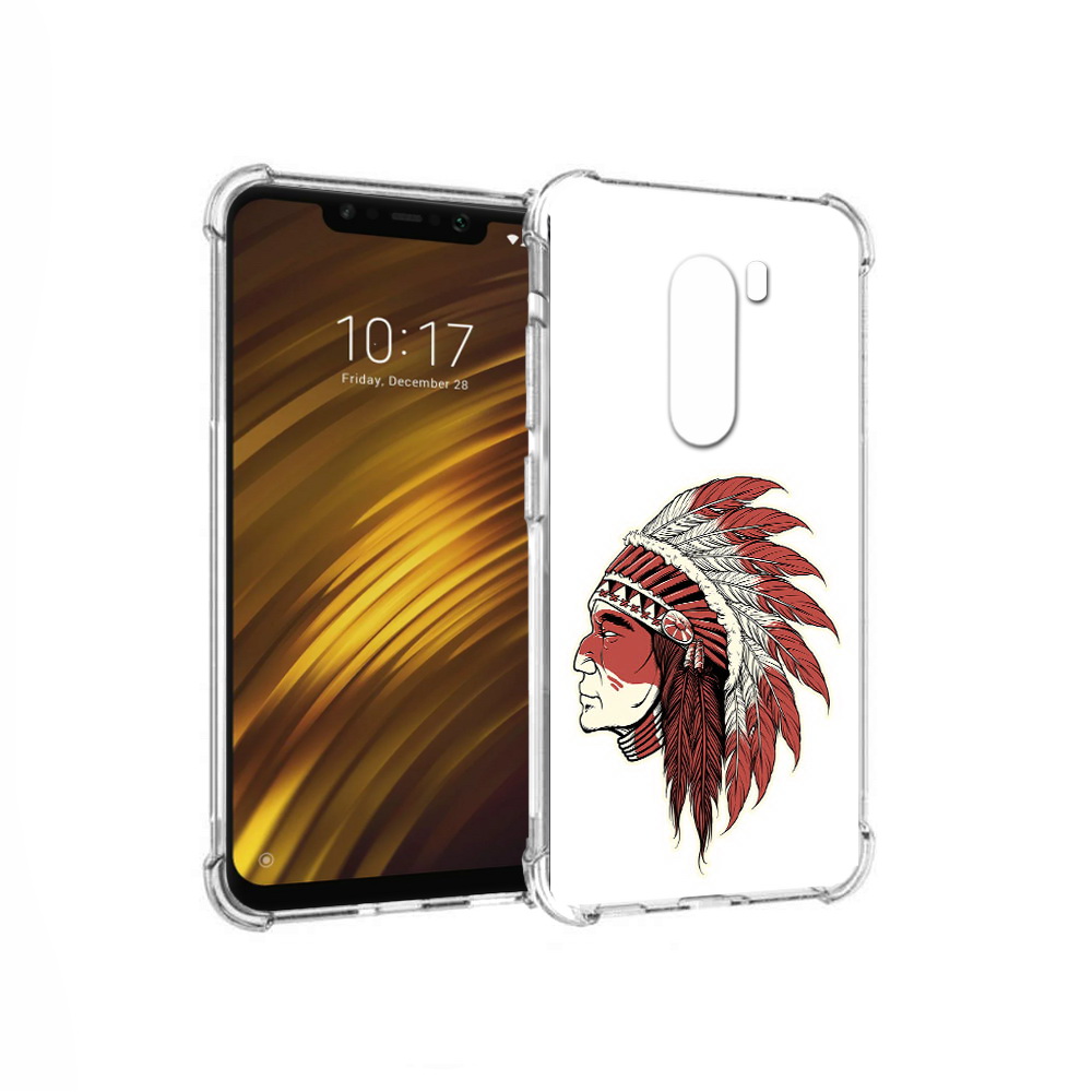 

Чехол MyPads Tocco для Xiaomi Pocophone F1 красный индеец (PT116503.308.411), Прозрачный, Tocco