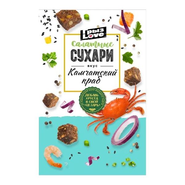 

Сухарики ГрызLove Камчатский краб салатные 100 г