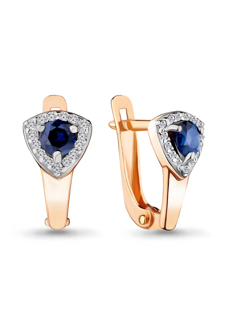 

Серьги из желтого золота с фианитом Kari Jewelry 46927АБ.1, 46927АБ.1