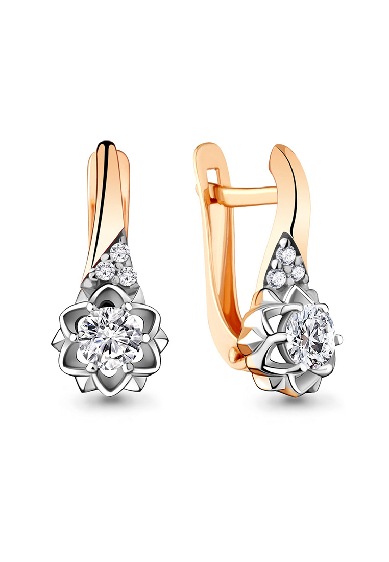 

Серьги из желтого золота с фианитом Kari Jewelry 48202А.1, 48202А.1