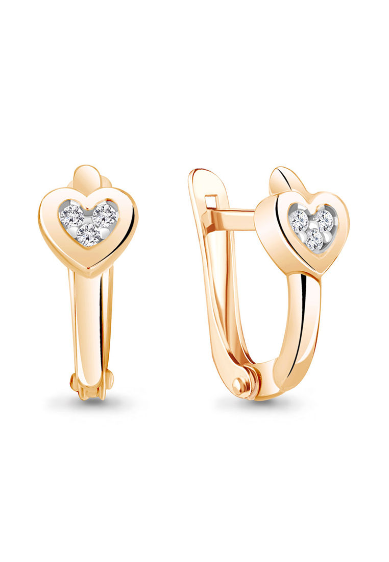 

Серьги из желтого золота с фианитом Kari Jewelry 48868А.1, 48868А.1