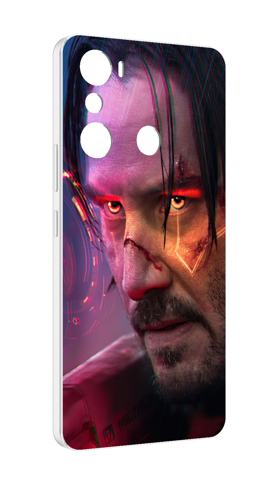 

Чехол MyPads cyberpunk 2077 Джонни Сильверхенд для Infinix Hot 20i, Прозрачный, Tocco