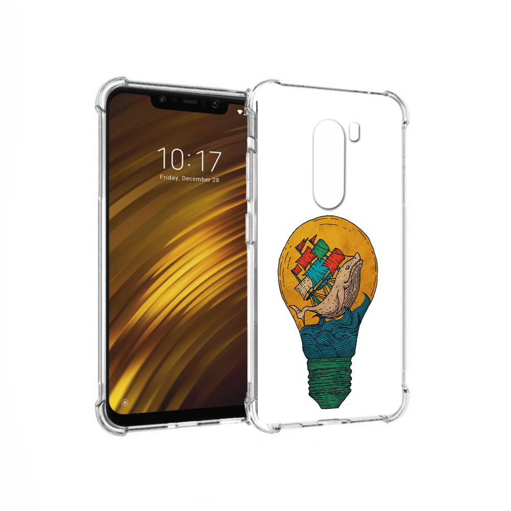 Чехол MyPads Tocco для Xiaomi Pocophone F1 кит в лампочке с парусами (PT116503.308.387)