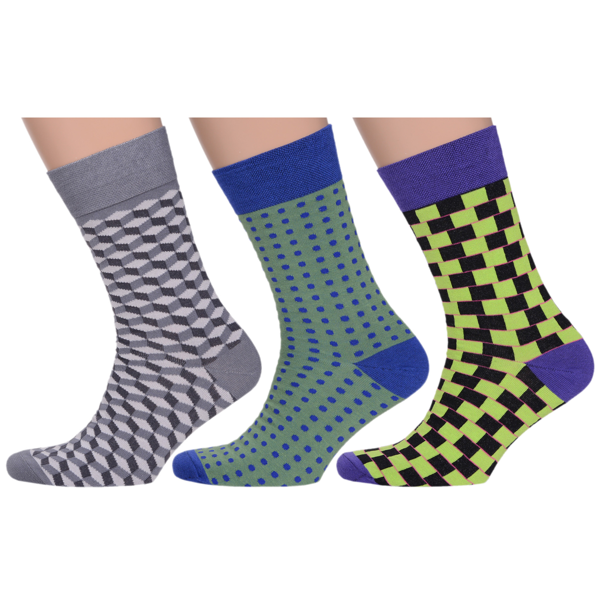 

Комплект носков мужских MoscowSocksClub msk3-М23 разноцветных 25, msk3-М23