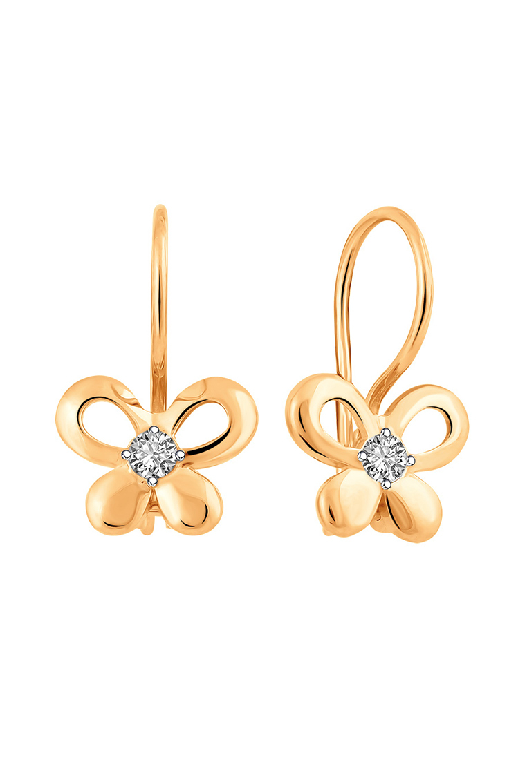 

Серьги из желтого золота с фианитом Kari Jewelry 21-1978-11-01, 21-1978-11-01