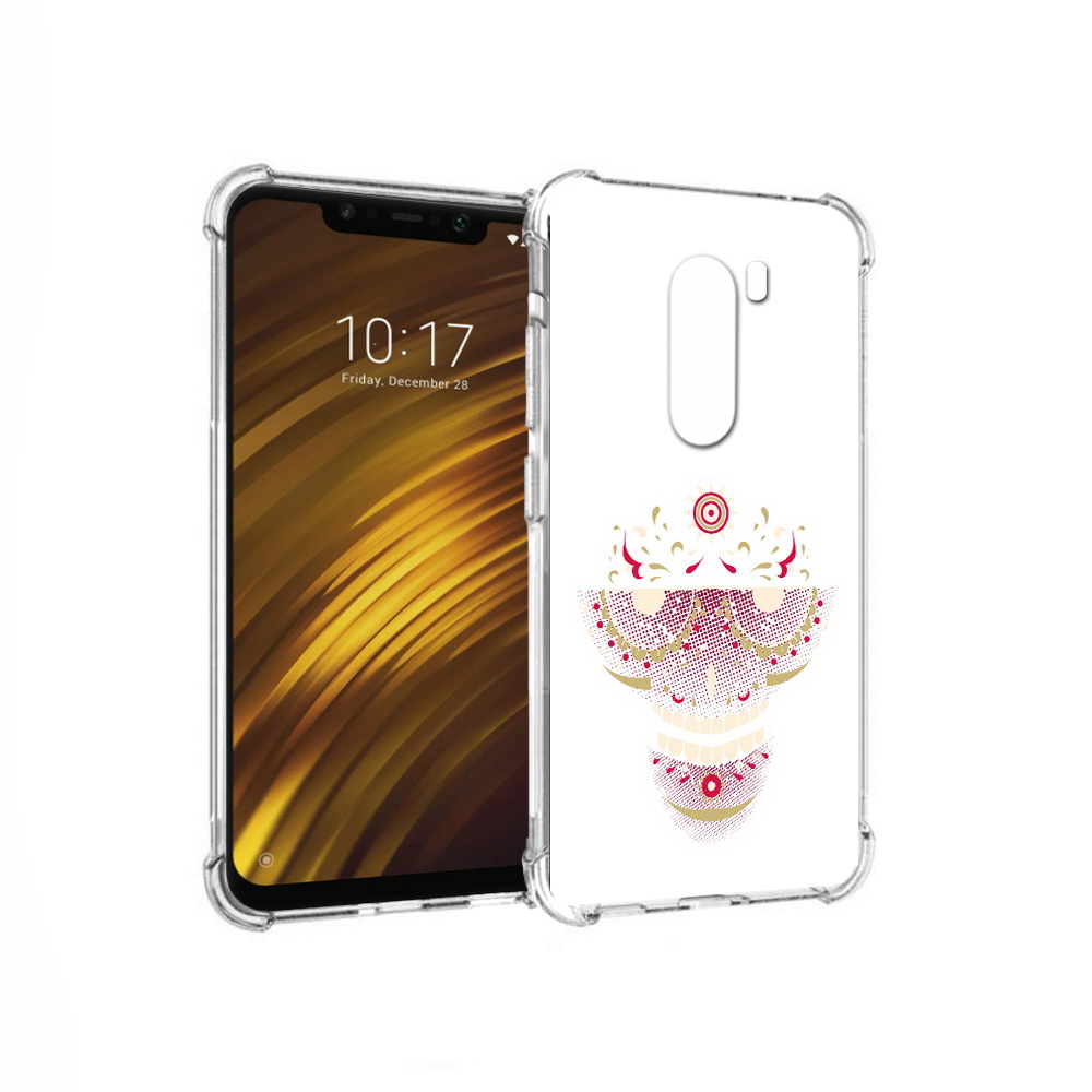 

Чехол MyPads Tocco для Xiaomi Pocophone F1 карнавальный скелет абстракция, Прозрачный, Tocco