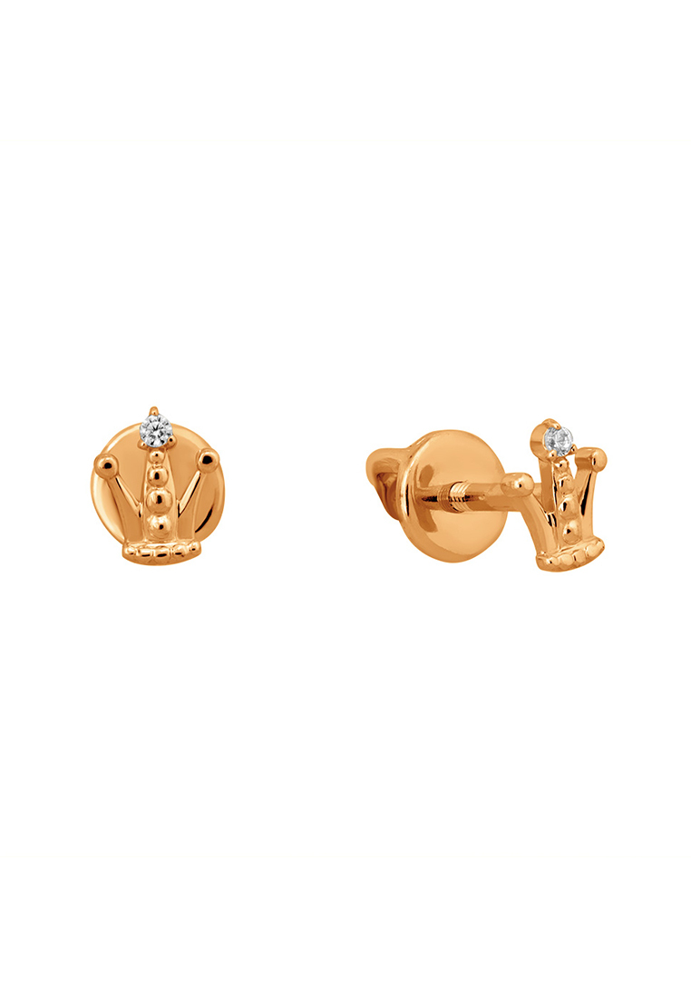 

Серьги из желтого золота с фианитом Kari Jewelry 21-1242-11-01, 21-1242-11-01