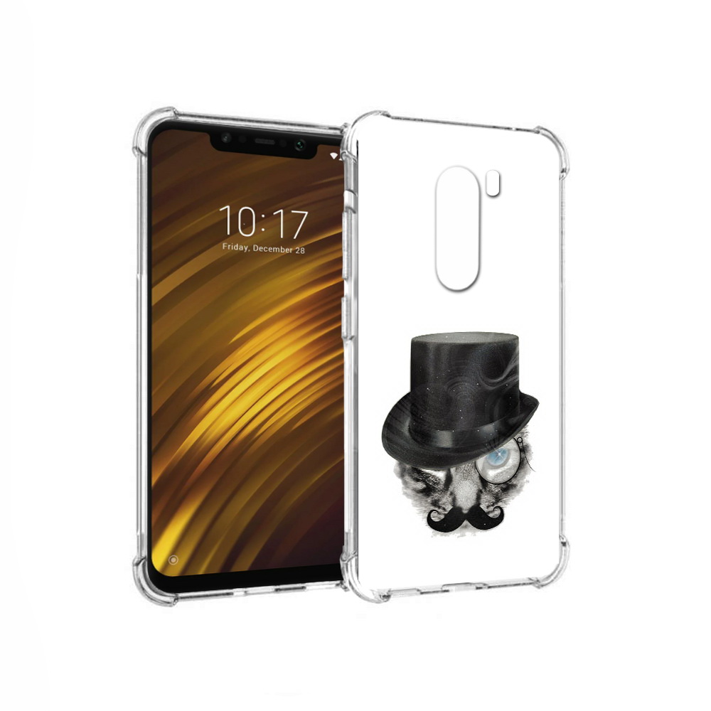 

Чехол MyPads Tocco для Xiaomi Pocophone F1 интелегентный кот (PT116503.308.378), Прозрачный, Tocco