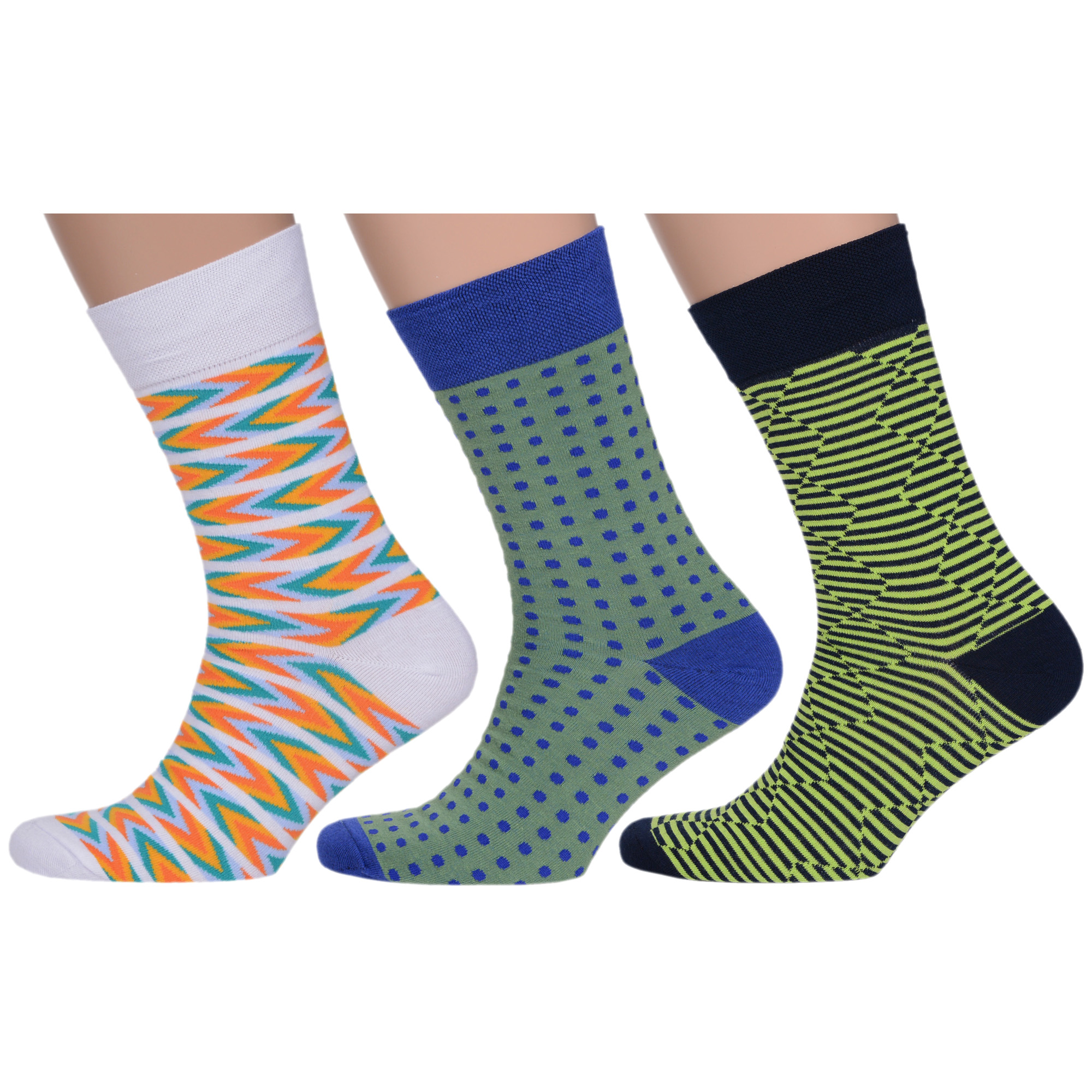 

Комплект носков мужских MoscowSocksClub msk3-М23 разноцветных 25, msk3-М23