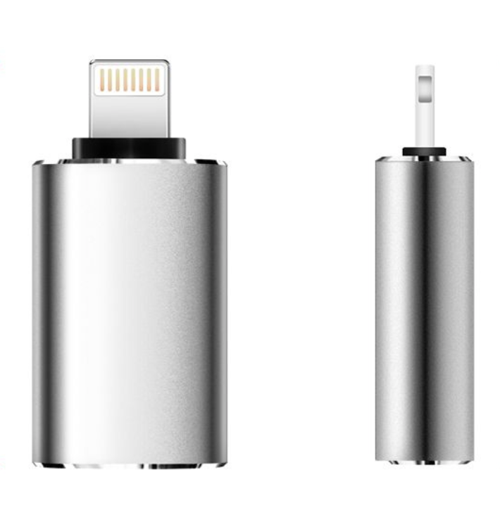 Адаптер переходник Lightning - USB OTG для iPhone, iPad, алюминиевый
