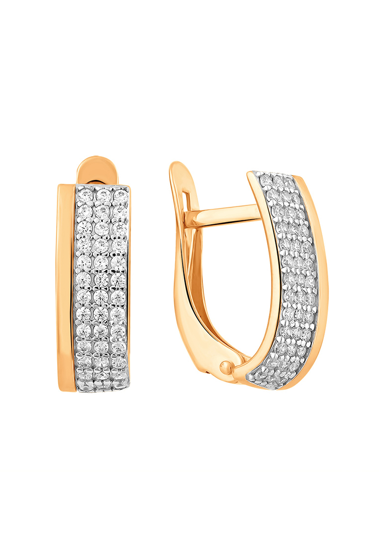 

Серьги из желтого золота с фианитом Kari Jewelry 21-1940-11-01, 21-1940-11-01