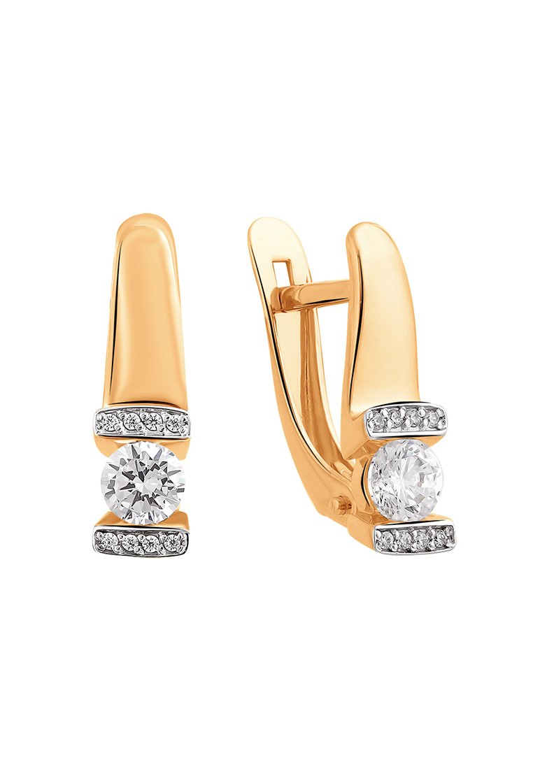 

Серьги из желтого золота с фианитом Kari Jewelry 21-1586-11-01, 21-1586-11-01