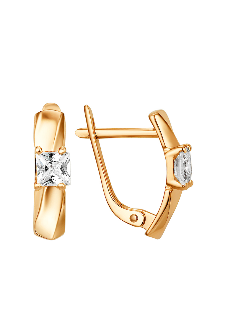 

Серьги из желтого золота с фианитом Kari Jewelry СЛ-08400, СЛ-08400