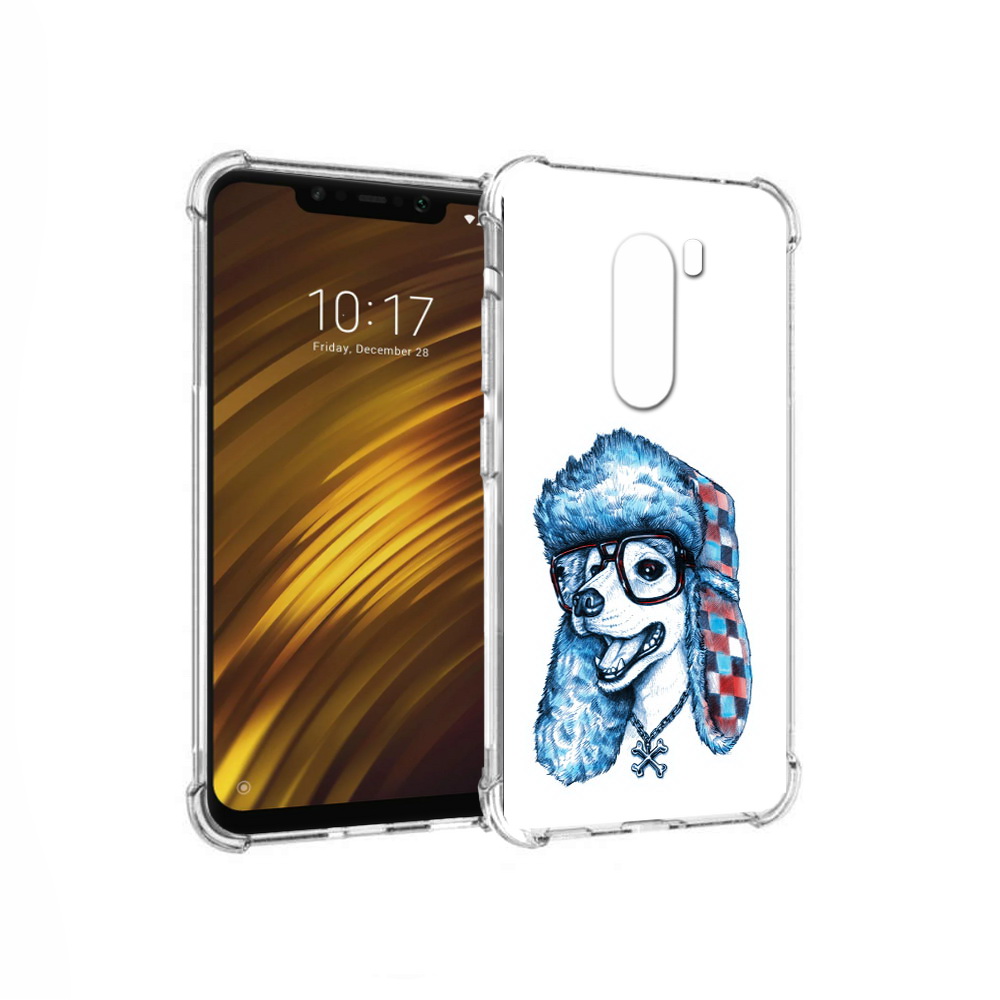 

Чехол MyPads Tocco для Xiaomi Pocophone F1 зимний пес (PT116503.308.362), Прозрачный, Tocco