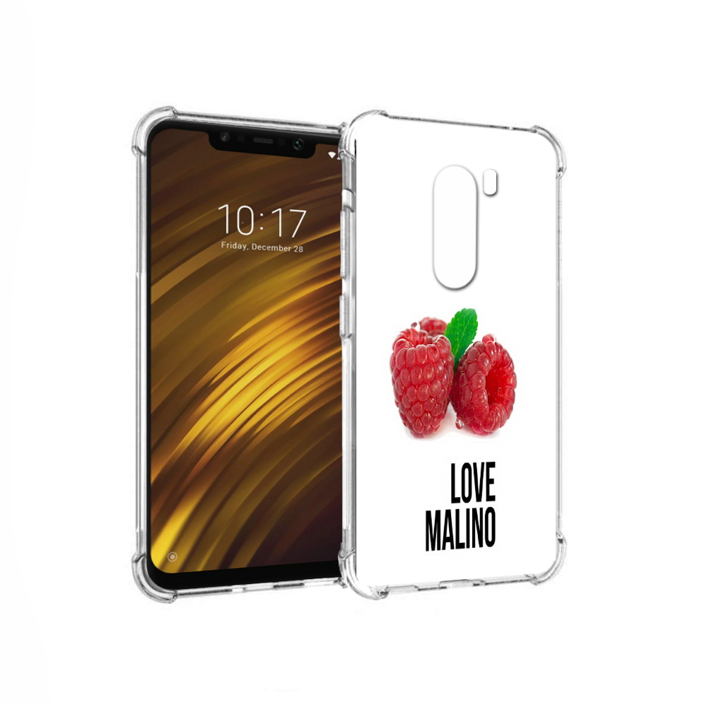 

Чехол MyPads Tocco для Xiaomi Pocophone F1 Бренд лове малино (PT116503.308.36), Прозрачный, Tocco