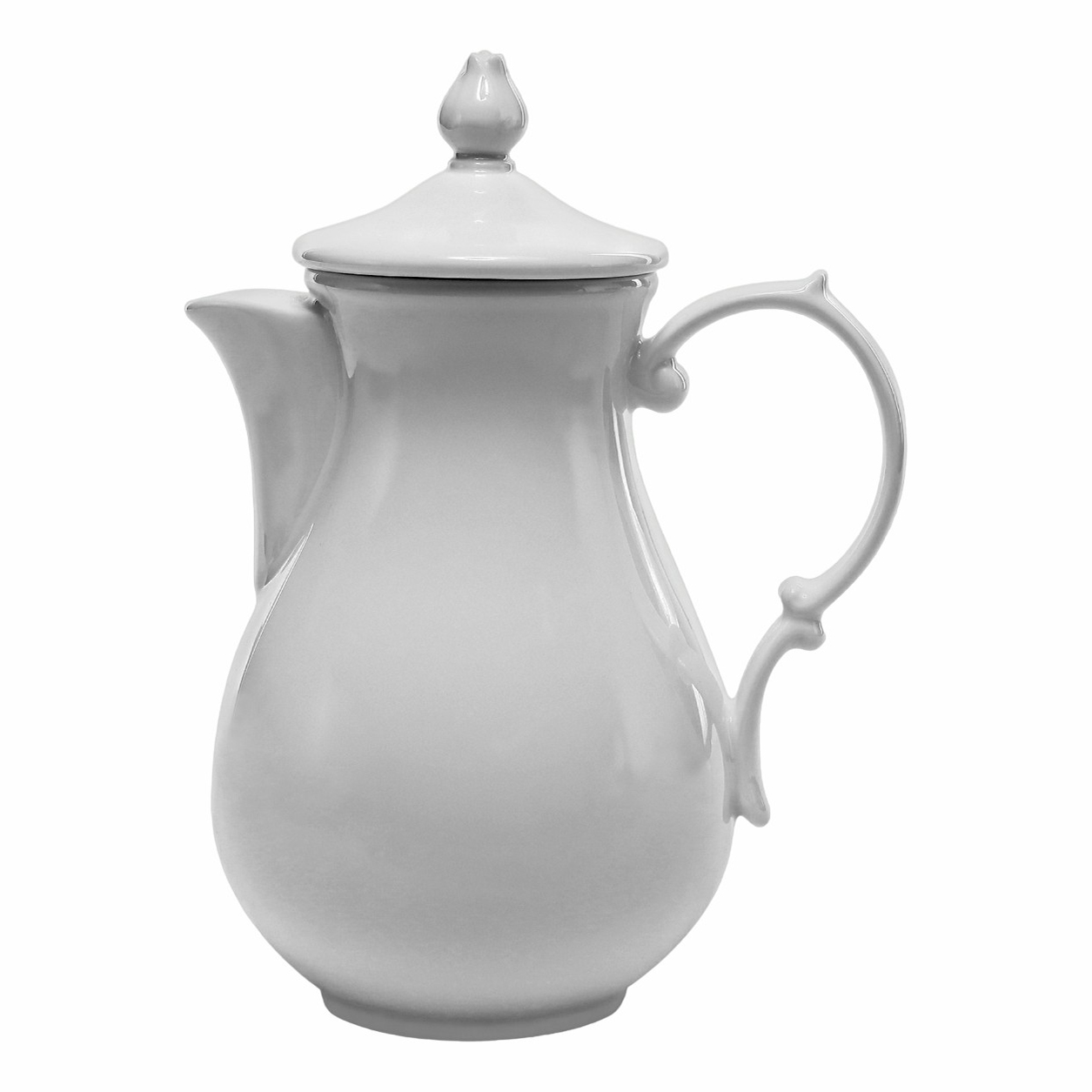 Кофейник Porcelana Bogucice River White фарфор белый 1,2 л