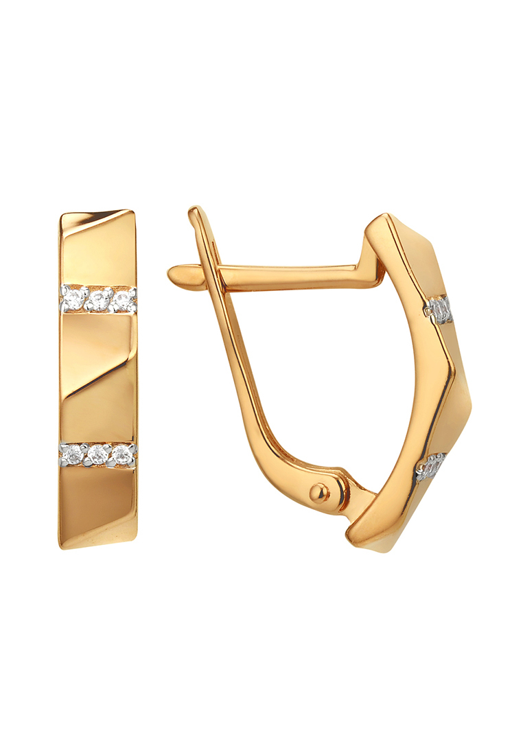 

Серьги из желтого золота с фианитом Kari Jewelry СЛ-06900, СЛ-06900