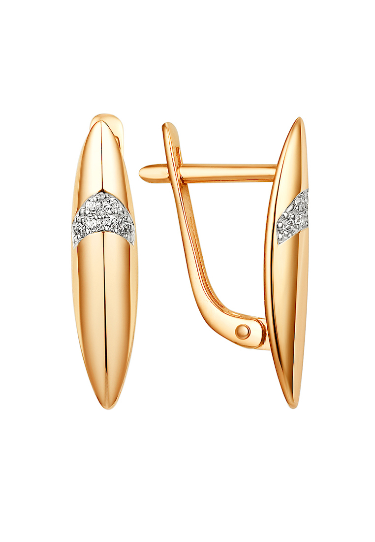 

Серьги из желтого золота с фианитом Kari Jewelry СЛ-05800, СЛ-05800