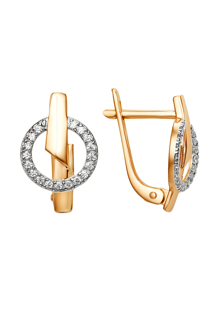 

Серьги из желтого золота с фианитом Kari Jewelry СЛ-04200, СЛ-04200